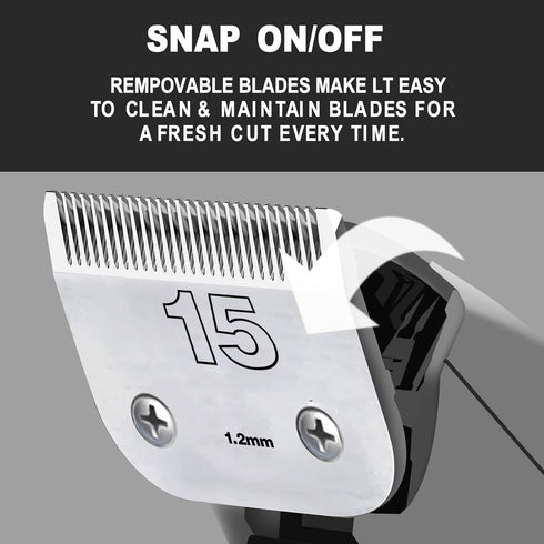 Dog Grooming Detachable Ceramic Blade Compatible with Andis Hair Clippers (15:3/64"(1.2mm))...