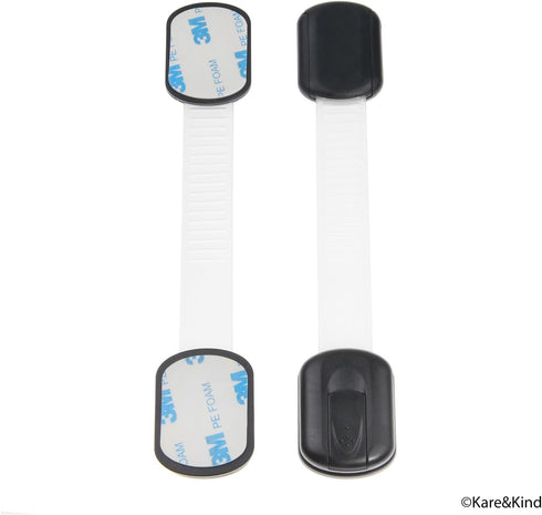Child Safety Locks (Black) - Set of 6 - Prevents Injury and Opening (Oven) Doors, (Kitchen Sink) Cabinets, Toilet Seats, etc. - No Tools or Screws...