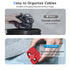 Three in One Charging Cable Roll, Data Transfer, 3 in 1 Charging Cable Retractable, Phone Holder, Compatible USB C(Type-C)/Micro USB/IP, Compatibl...