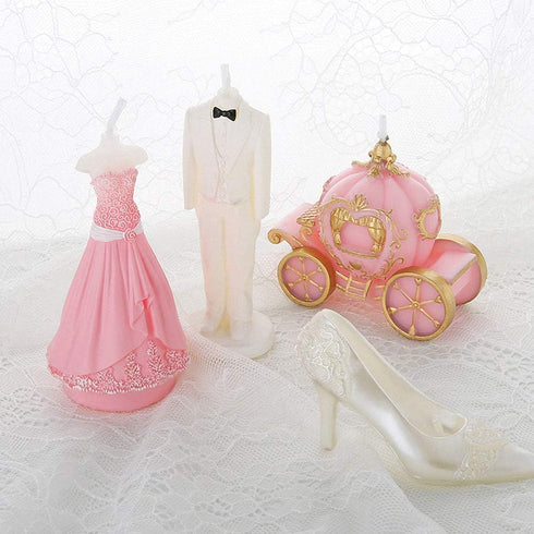 3D Bride and Groom Tuxedo Wedding Dress Set Silicone Candle Soap Mold Chocolate Mold for Wedding Cake Decorating Wedding Candle Favors Gifts (Set ...