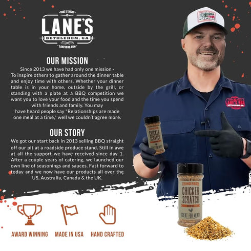 Lane's Thunderbird Chicken Seasoning Scratch, All-Natural Chicken Wings Seasonings and Spices for Cooking, Gluten-Free Chicken Rub Spice, No MSG, ...