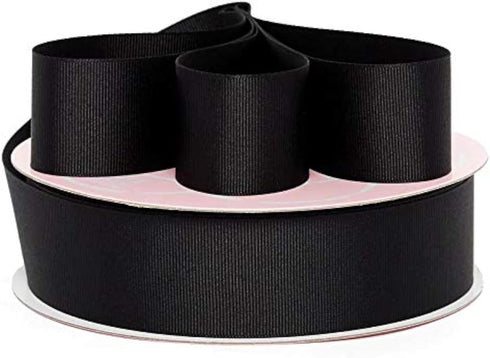 Paper Mart Black Grosgrain Ribbon, ? Inch Width, Large 100 Yard Roll of Black Ribbon for Gift Wrapping...