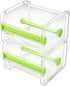 molshine 2 Pack Transparent Desktop Multi Washi Masking Tape Storage Dispenser,Tape Cutter,Tape Roll Holder (Not Include Masking Tape) (Green)...