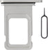 for iPhone 11 Silver SIM Card Tray Holder Replacement Single SIM Version for iPhone11 Card Slot with Waterproof Rubber Ring Repair Tool Fix Kit SI...