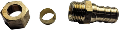 XFITTING 10 Pieces 1/2" Pex X 3/8" OD Compression Straight Adapter, Brass, NSF, Pex B...