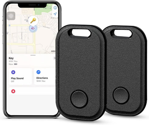 2 Pack Key Finder Smart Bluetooth Tracker Item Finder Work with Apple Find My Item Locator Anti-Lost Device for Keys, Bags and More Global Positio...