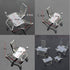 Teensery 6 Pieces Clear Plastic Display Stands 3 Sizes Display Easel Holders Small Collectibles Display Rack for Jewelry Crystal Geode Rock Minera...