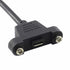 Micro USB Male to Micro USB Female Extension Panel Mount Type Cable with Screws, Data+Charge,Black 50CM/1.6FT...