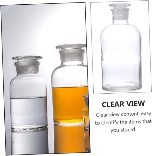 1pc Reagent Bottle 250ml Bottle Wide Mouth Labs Bottle Laboratory Chemical Storage Bottle Autosampler Vials Lip 125ml Bottle Graduated Laboratory ...