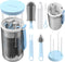 Travel Baby Bottle Brush Set with Bottle Cleaner Brush Set and Drying Rack,Gift for newborn mothers, Suitable for travel and Home(Blue)...