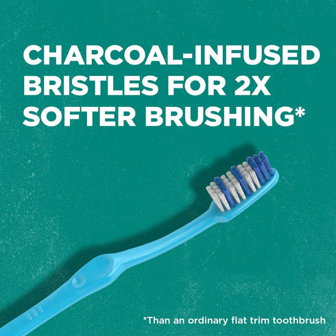 Tom's Of Maine Gentle Charcoal Toothbrush, Soft, 4-Pack (Packaging May Vary)...