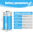 Rechargeable Lithium C Batteries with 4 in 1 USB-C Charge Cable,4 Pack C Cell Li-ion Battries,LR14 1.5V C Size Cell Battery Replacement 4100mWh fo...