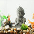 Aquarium Statue Monkey King Aquarium Decorations Asian Buddha Fish Decorations for Tank Collectible Figurines Sun Wukong Statue Solid Aquarium Dec...