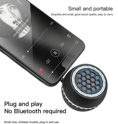 Mini Portable Speakers, 3W 36mm Microphone Speaker Line-in Speaker with 3.5mm Aux Audio Jack and Plug in Clear Bass Micro for Smart Phone, pad, Ta...