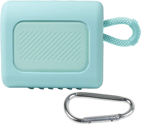 co2CREA Silicone Cover Replacement for JBL GO3 Go 3 Eco Waterproof Ultra Portable Bluetooth Speaker (Teal Case)...