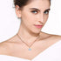 EVEVIC Austrian Crystal Cube Pendant Necklaces for Women 14K Gold Plated Hypoallergenic Dainty Jewelry...