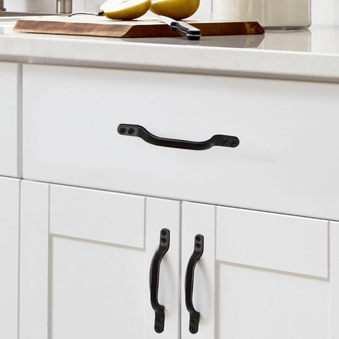 10 Pack Black Barn Door Handles, Heavy Duty Sliding Door Handle, Solid Steel Black Pull for Sliding Doors, Closets, Fences, Gates, Pantries, Garag...