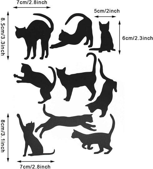 Grenerics Black Cat Wall Stickers for Kids Cat Wall Decals Bedroom Cat Vinyl Sticker Wall Art Stickers 36PCSby Baryuefull...