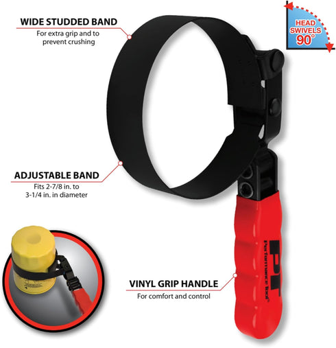 Performance Tool W54045 2-7/8-Inch to 3-1/4-Inch Swivel Filter Wrench...