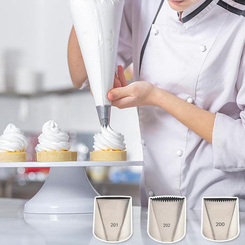 Piping Tips For Cake Decorating, Stainless Steel Icing Piping Nozzles For Pastry Fondant Decorating Tools (C)...