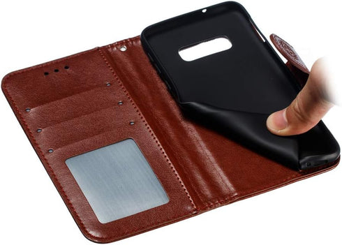 LEECOCO for Galaxy S10e Case Mandala Embossing Luxury PU Leather Flip Notebook Wallet Bookstyle Magnetic Stand Card Slot Folio Bumper Protection C...