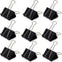 9 Pack Binder Clips Paper Clamps Upgrade Big Clip for Office Classroom Home Supplies(Black)...