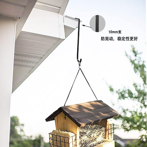 5 PCS Heavy Duty Black Plant Hangers Garden Hooks Fence Hook Hanger Perfect for Hanging Lights Bird Feeder Flower Basket Planters (Black)...