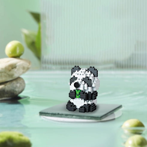 Kids Adult Animal Micro Building Blocks Set for Home and Office Decoration KLJM-10 (Panda eat Bamboo,239PCS)...