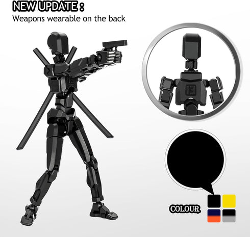 ?Assembled? T13 Action Figure, Samurai Style Titan 13 Action Figure Set with Bracket and 6 Weapons Dummy 13 Action Figure Nova 13 Lucky Multi-Join...
