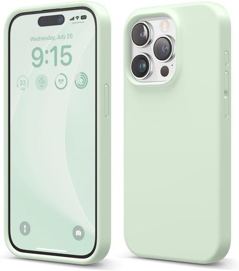 elago Compatible with iPhone 15 Pro Case, Liquid Silicone Case, Full Body Protective Cover, Shockproof, Slim Phone Case, Anti-Scratch Soft Microfi...