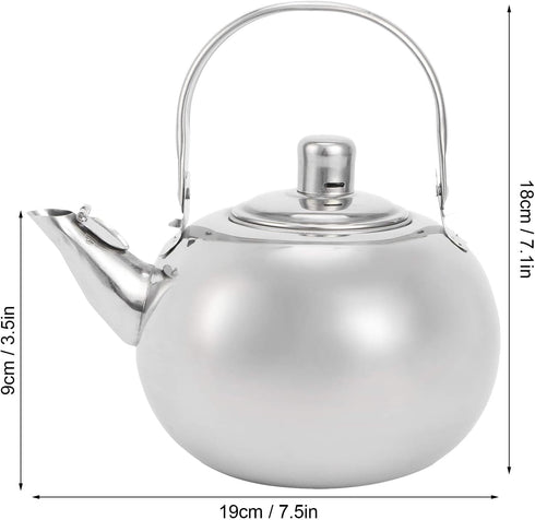 Tea Pots, Tea Pots with Infuser for Stove Top 14cm Stainless Steel Teapot Teapot with Infuser Tea Kettle for Loose Leaf and Tea Bags...