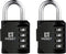 RESET-060 2 Pack 4 Digit Combination Lock Outdoor Padlock for School Gym Sports Locker Fence Toolbox Gate Suitcase Hasp Black...