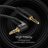 TNP Audio Cable 3.5mm Right Angle (15FT) Male to Male Gold Plated AUX Auxiliary Headset Jack Adapter TRS Cord for Bose Sony Headphones Cord Replac...