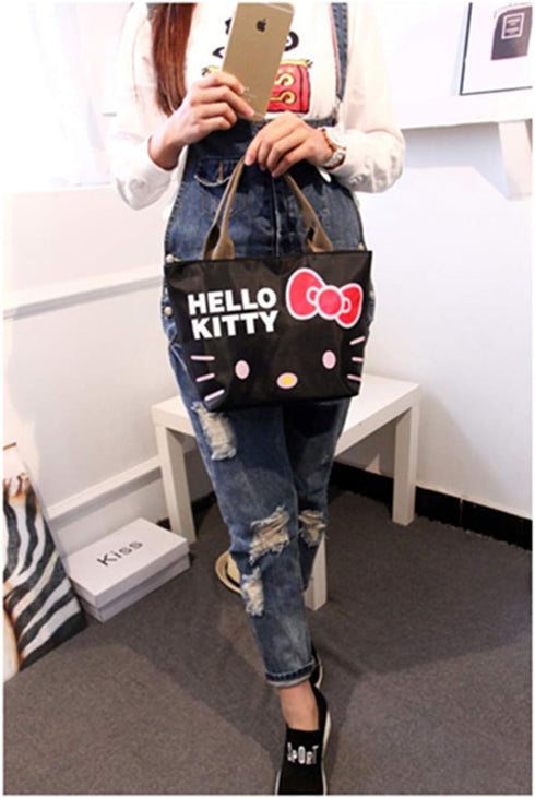Kerr's Choice Black Kitty Tote Bag - Black Cat Shopping & Gym Bag...