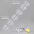 2 Sets 5 Layer Stackable Bead Storage Plastic Storage Jars Stackable Clear Containers Round Plastic Cosmetic Storage Box Art Craft Accessory Organ...