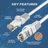 Cables Direct Online Cat5e 30FT Network Ethernet Patch Cable, 350Mhz Internet Wire, Compatible with PC, Laptop, Modem, Router, TVs, Printer Cord, ...