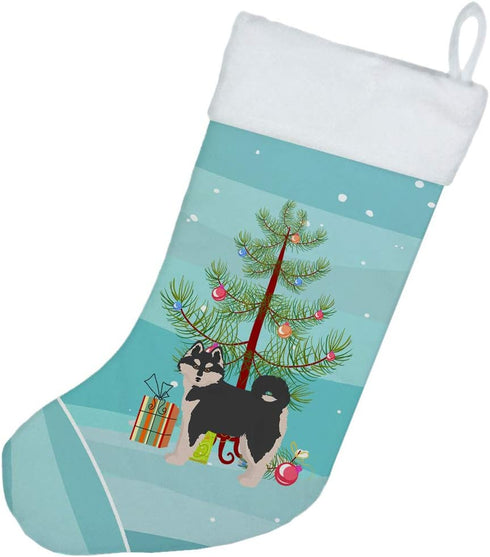 Caroline's Treasures CK3861CS Pomsky #1 Christmas Tree Christmas Stocking Fireplace Hanging Stockings Christmas Season Party Decor Family Holiday ...