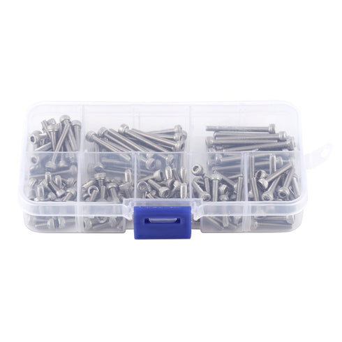 M3 Cap Head Screws, 100pcs M3*6/8/10/12/16/20/25/30 304 Stainless Steel Metric Thread Hex Socket Cap Head Screws Bolts Machine Fastener Tools for ...