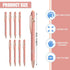 6 Pcs Blue Ink Ballpoint Pen with Stylus Tip 2 in 1 Ballpoint Pen Metal Pens Stylus Pen for Touch Screens School Office Coworkers (Rose)......