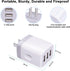 USB Wall Charger Adapter, 18W/3Amp Fast Multiple 3-Ports USB Plug Charger Block Cube Charger Box USB Brick Charging Base Compatible iPhone 15 14 1...