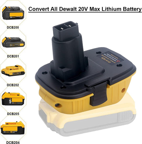 DCA1820 Battery Adapter for DEWALT 18v to 20v Convert 20V MAX XR Lithium Battery DCB200 DCB201 DCB203 DCB204 DCB205 DCB206 to Dewalt 18V NiCad & N...