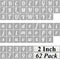 2 Inch Alphabet Letter Stencils for Painting - 62 Pack Letter and Number Stencil Templates for Painting on Wood, Reusable Cursive Numbers and Lett...