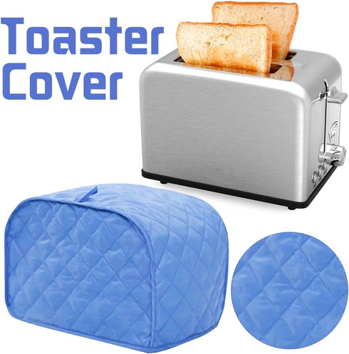 Polyester Quilted Toaster Cover for Two Slice Toaster and Dust & Fingerprint Protection, Machine Washable. (Blue, 11.5 x 8 x 8 in)...