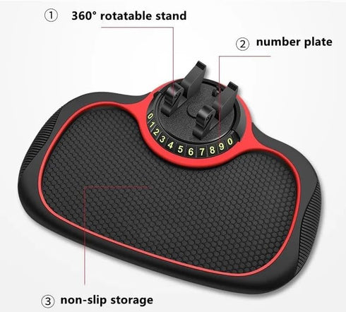 Multifunction Car Anti-Slip Mat Auto Phone Holder, Auto Non-slip Car Mats for Phone Holders, Car Dash Mat Anti Slip Rug Dashboard Cell Phone Holde...