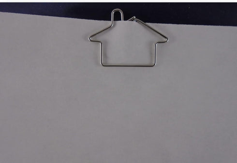 100 Count House Home Shaped Paper Clips Great for Paper Clip Collectors or Realtor Office Gift - Comes in Round Tin with Lid and Gift Box - Silver...