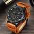 Big Face Round Dial Men Cool Watches Vintage Retro Steampunk Rock Wide Leather Strap Watch Fashion Cuff Sport Watch Quartz Calendar Wristwatch (br...
