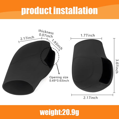 2 PCS Car Automatic Gear Shift Knob Cover, Anti-Slip Waterproof Silicone Vehicle Shifter Boots Cover, Universal Durable Automatic Knob Gear Lever ...