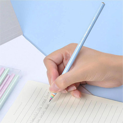 SHIDOW Eco-Friendly Rainbow Pencil, Eco-Friendly Wood Pencils, Free Recycled Rainbow Paper Pencils, HB Pencils, Macaron Colored Pencils for Office...