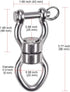 SELEWARE Silent Bearing Swing Swivel, 360° Rotational Device Hanging Accessory with Removeable Buckle for Tree Swing, Hammock Chair, Climbing Rope...