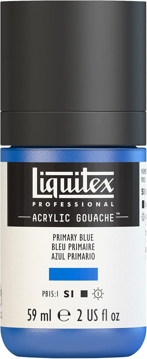 Liquitex Professional Acrylic Gouache, 2-oz (59ml) Bottle, Primary Blue...